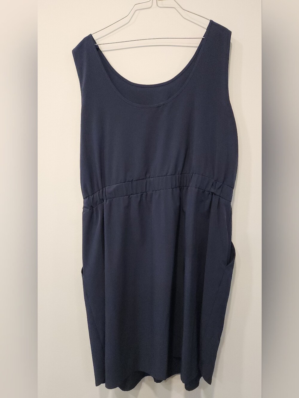 Emma & Michele Navy Sleeveless Drawstring Waist Dress